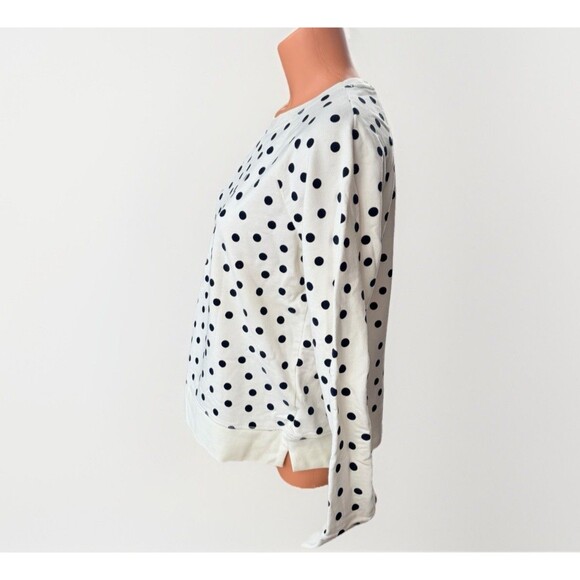 Boden Polka Dot Sweatshirt Size M Ivory Sweater - Picture 2 of 6